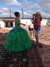 A young woman celebrating her quinceañera